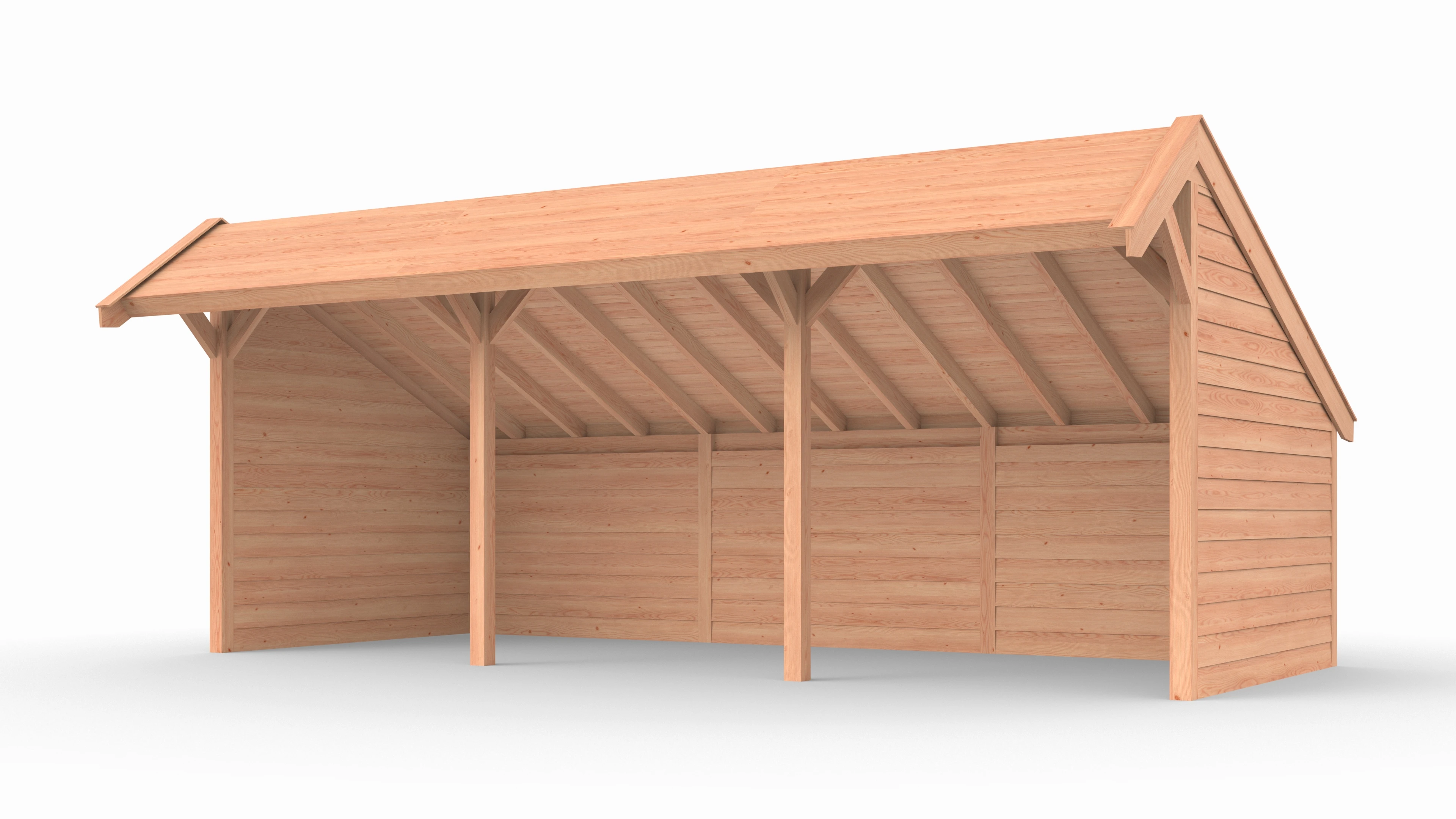 Douglas kapschuur, 750 x 300, met achterwand en twee zijwanden, Westwood Comfort - Afbeelding 5